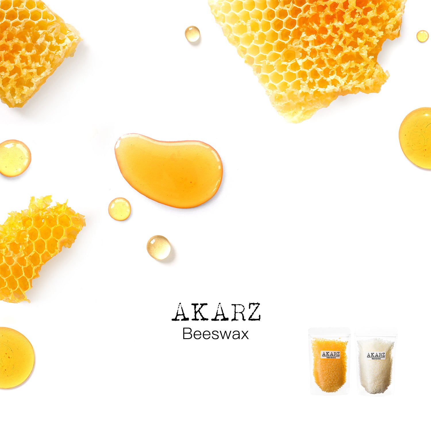 High-Quality AKARZ White Beeswax Pastilles - Perfect for Homemade Lip Balms, Lotions, and Candles - Chemical Free