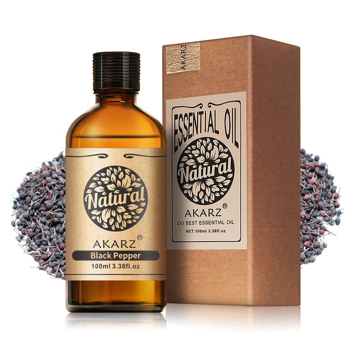 Black Pepper Essential Oil AKARZ Natural And Pure (30ML,100ML )