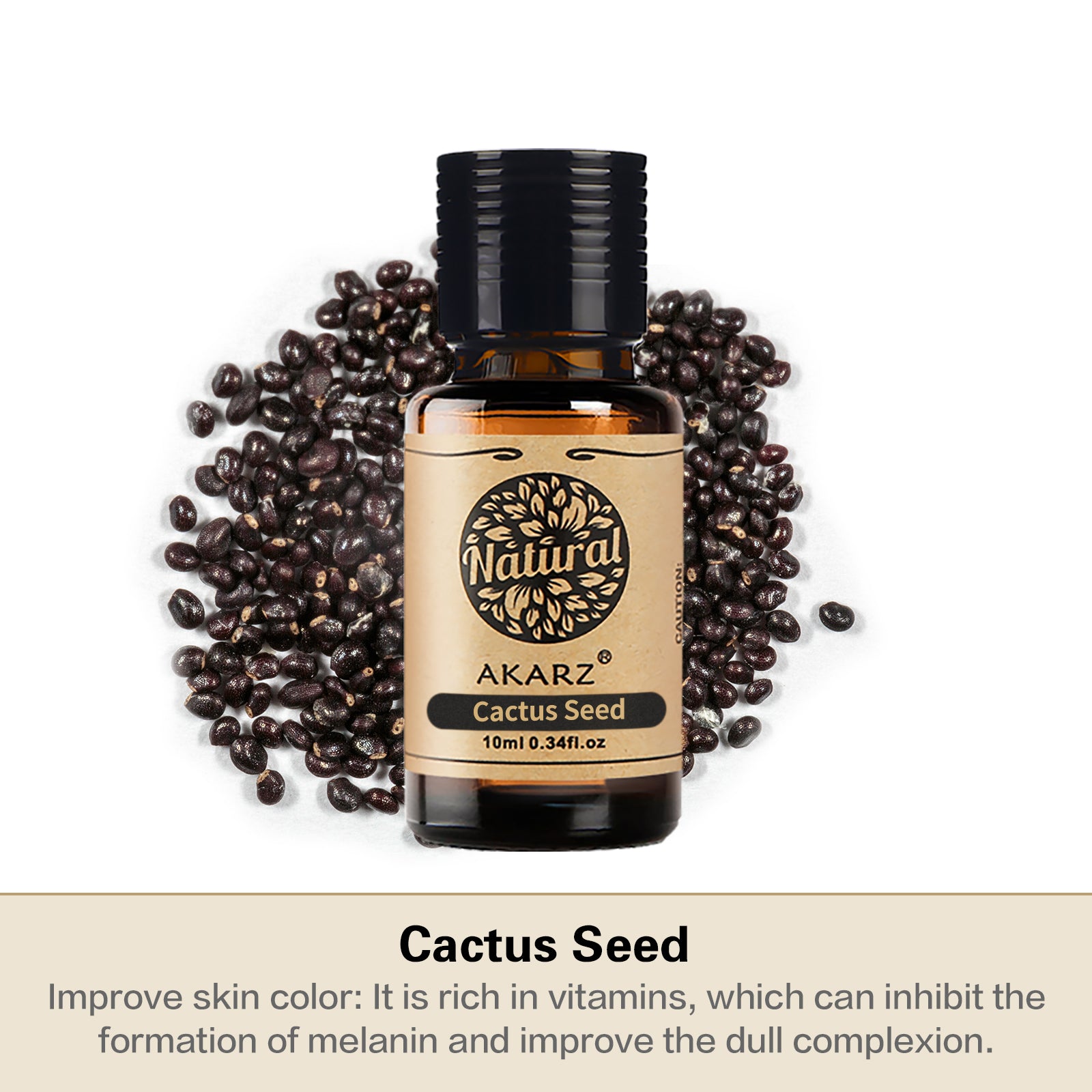 AKARZ DIY Aromatherapy Cactus Seeds Oil for Dry Hair Repair & Dandruff Reduction Improve Skin Tone Made in USA