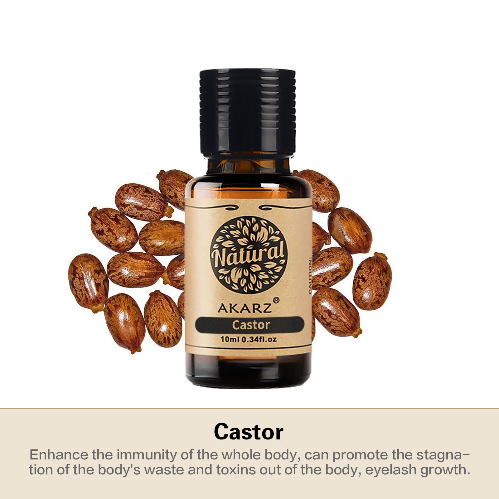 AKARZ Calm Nourish Aromatherapy Castor Oil for Hair and Skin - DIY Massage Oil from United States