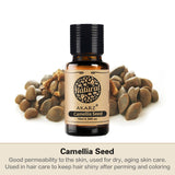AKARZ DIY Massage Camellia Seeds Oil for Beauty and Stretch Marks - Eliminate Stretch Marks, Hydrate and Nourish Skin - Made in China
