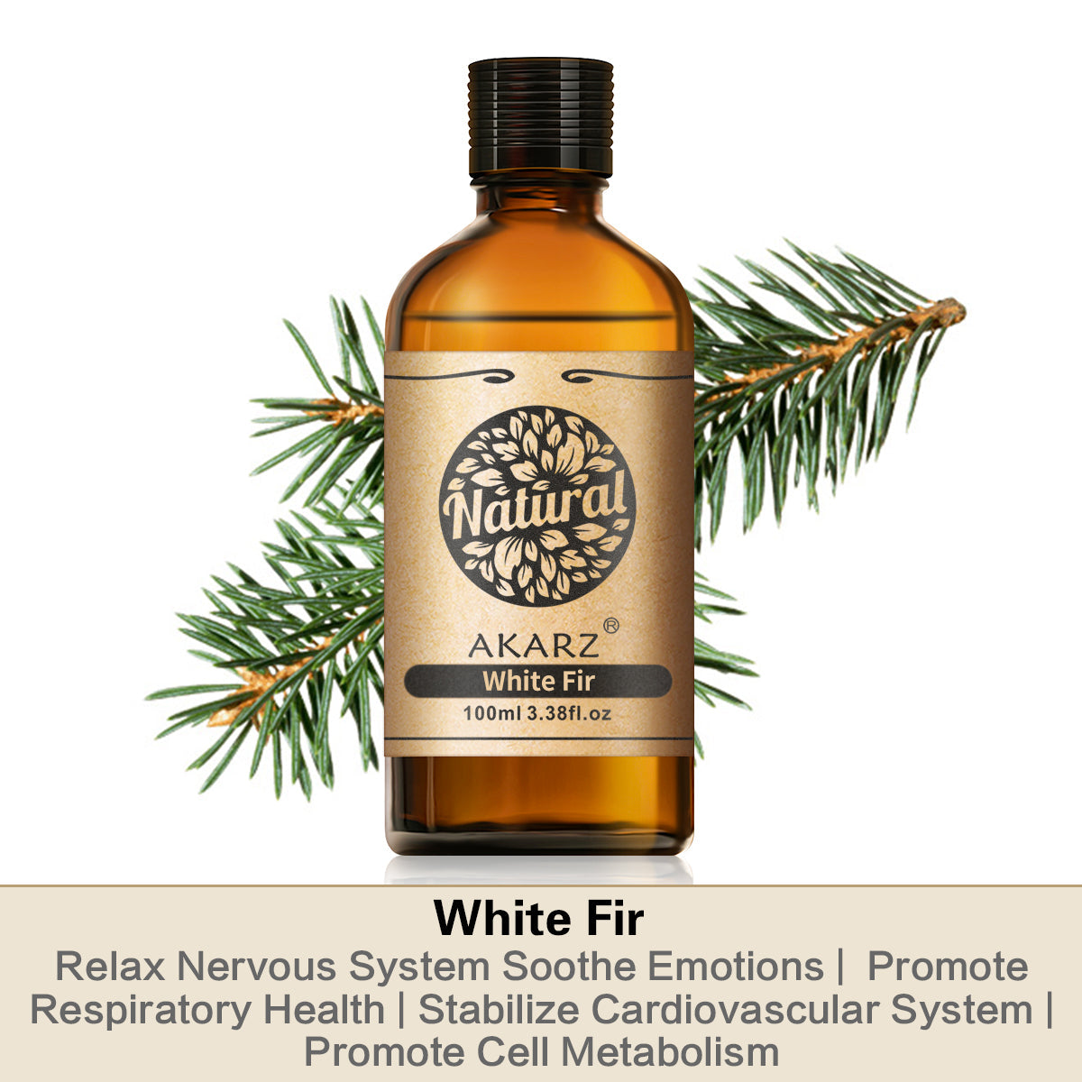 White Fir Essential Oil AKARZ Natural And Pure (30ML 100ML )