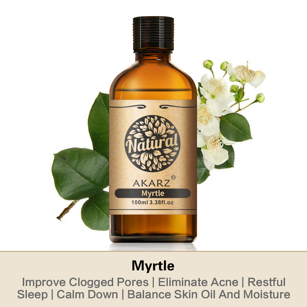 Myrtle Essential Oil AKARZ Natural And Pure (30ML 100ML )