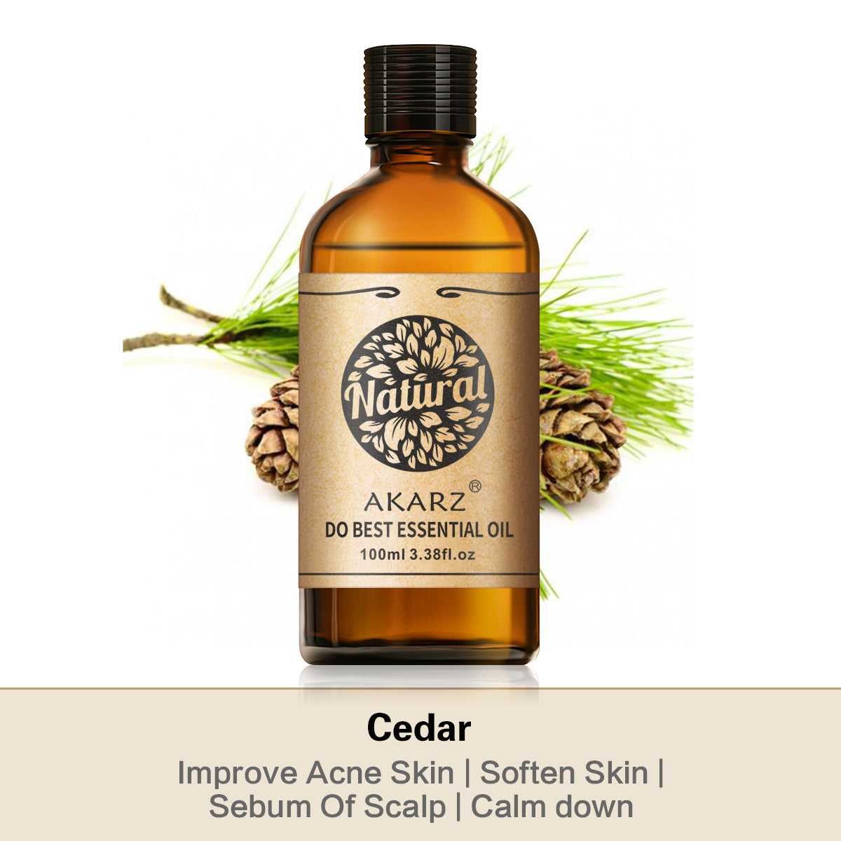 Cedar Essential Oil AKARZ Natural And Pure (30ML  100ML)
