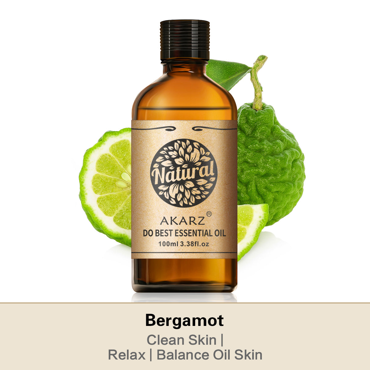 Bergamot Essential Oil AKARZ NAKARZ Natural And Pure ( 30ML 100ML)