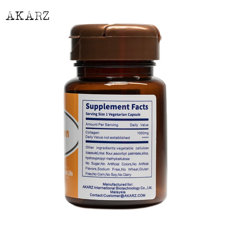 AKARZ Collagen 1000MG - Lightening Skin Face Care - Anti-Aging & Acne Treatment - Natural Formula