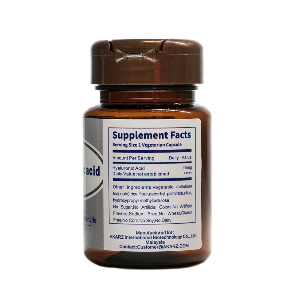 Boost Your Skin's Youthfulness with AKARZ Hyaluronic Acid Supplement 25MG - Anti-Aging Formula