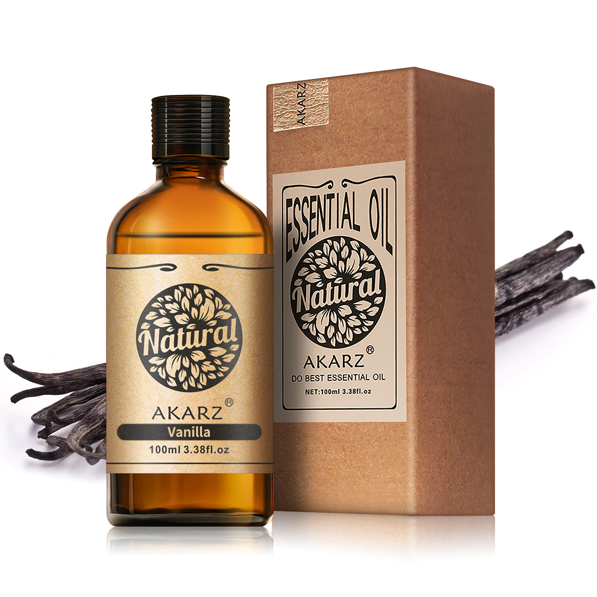 Vanilla Essential Oil AKARZ Natural And Pure (30ML,100ML )