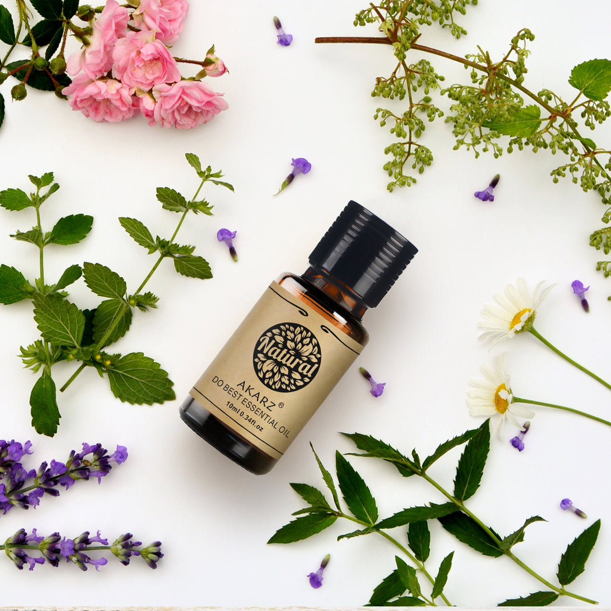 AKARZ Famous brand natural aromatherapy Peony essential oil moisture  retention Skin whitening Purify air antioxidant Peony oil