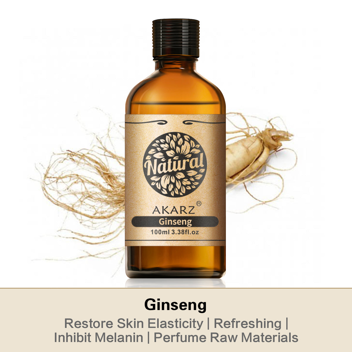 Ginseng Essential Oil AAKARZ Natural And Pure ( 30ML 100ML )