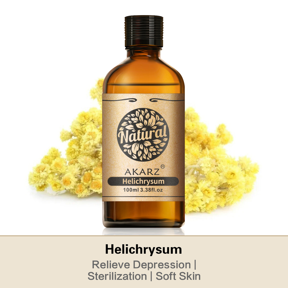 Helichrysum Essential Oil AKARZ Natural And Pure ( 30ML,100ML )