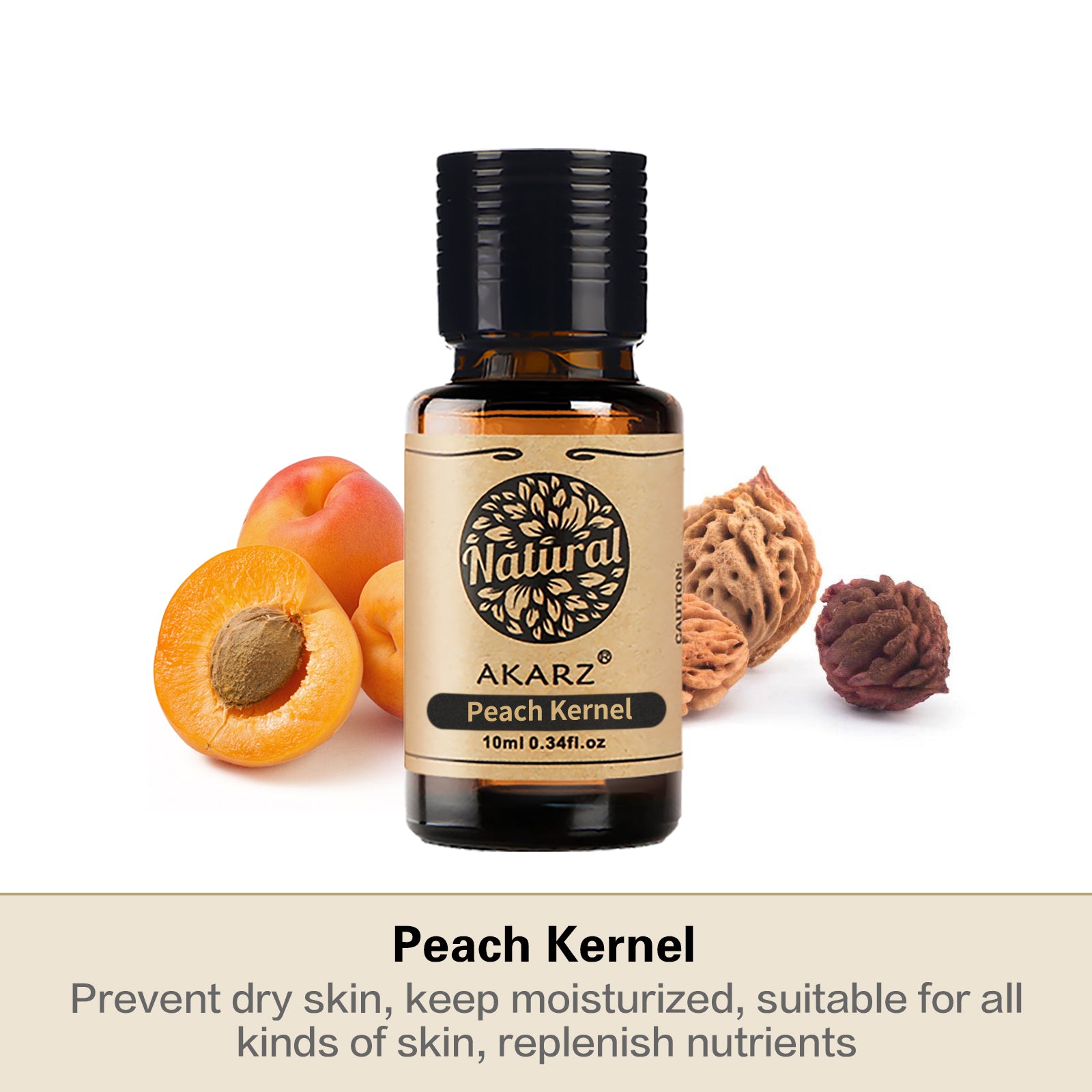 AKARZ DIY Massage Peach Kernel Oil Carrier for Skin Care and Aromatherapy, Moisturizing, 100% Pure
