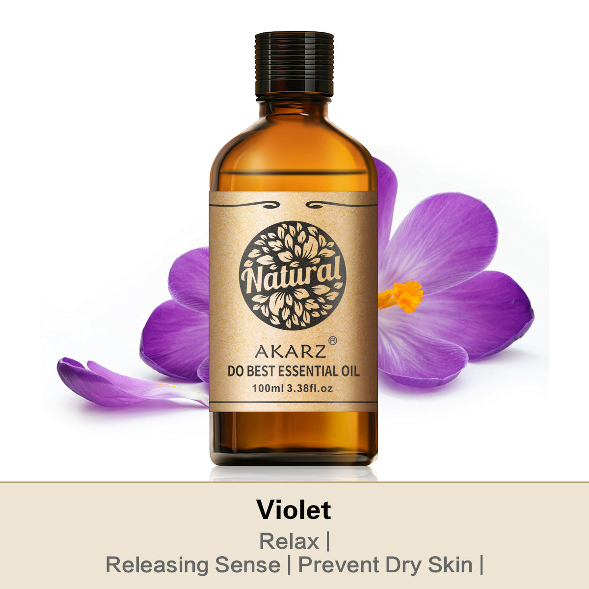 Violet Essential Oil AKARZ Natural And Pure ( 30ML 100ML )
