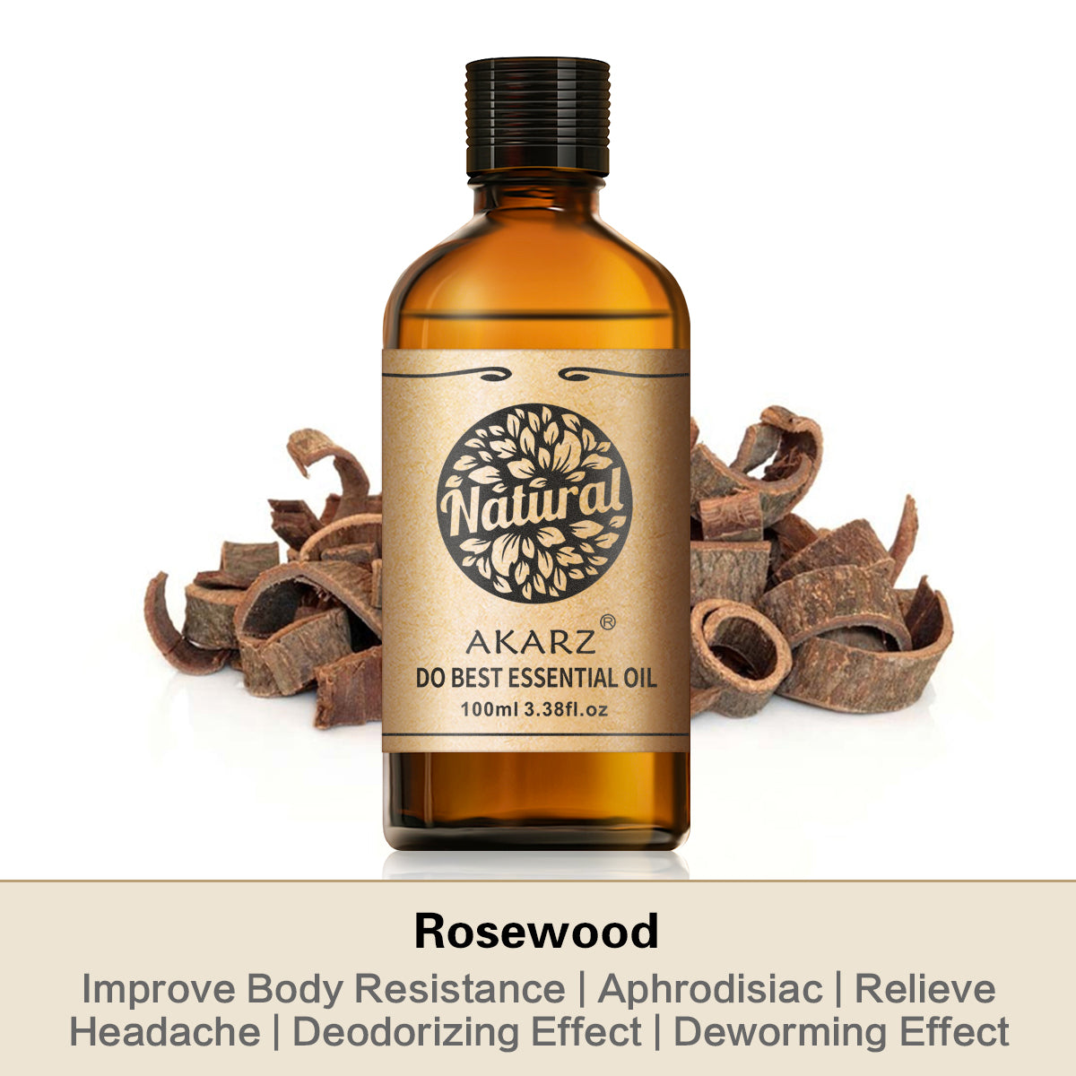 Rosewood Essential Oil AKARZ Natural And Pure ( 30ML 100ML )