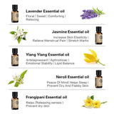 AKARZ Flower Serie 10 Sets Lavender Jasmine Rose Ylang Neroli Frangipani Lotus Peony Osmanthus Violet Essential Oil for Diffuser