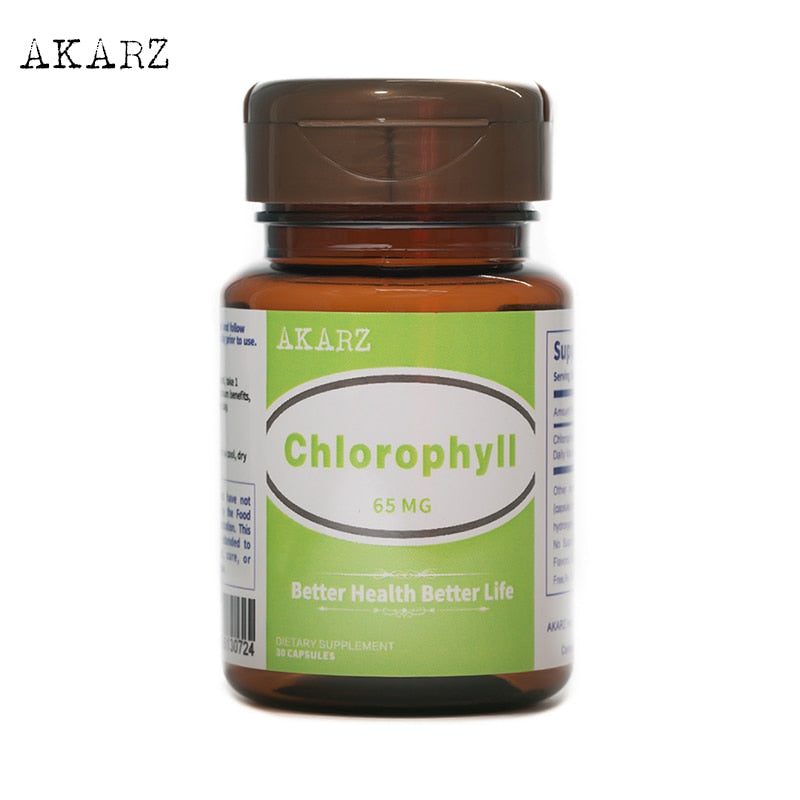 AKARZ Chlorophyll Supplement Potent Antioxidant That Supports Immune Health Whitening 65MG