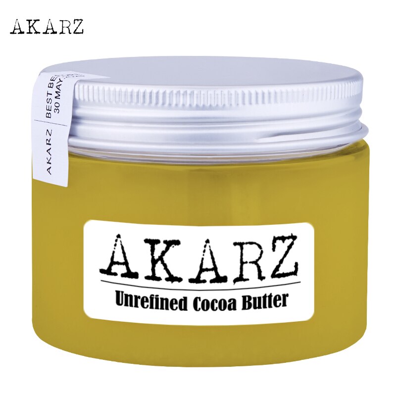 AKARZ Unrefined Cocoa Butter High-quality Origin Ivory Coast Yellow Solid Skin Face Care Cosmetic Raw Materials Base Oil