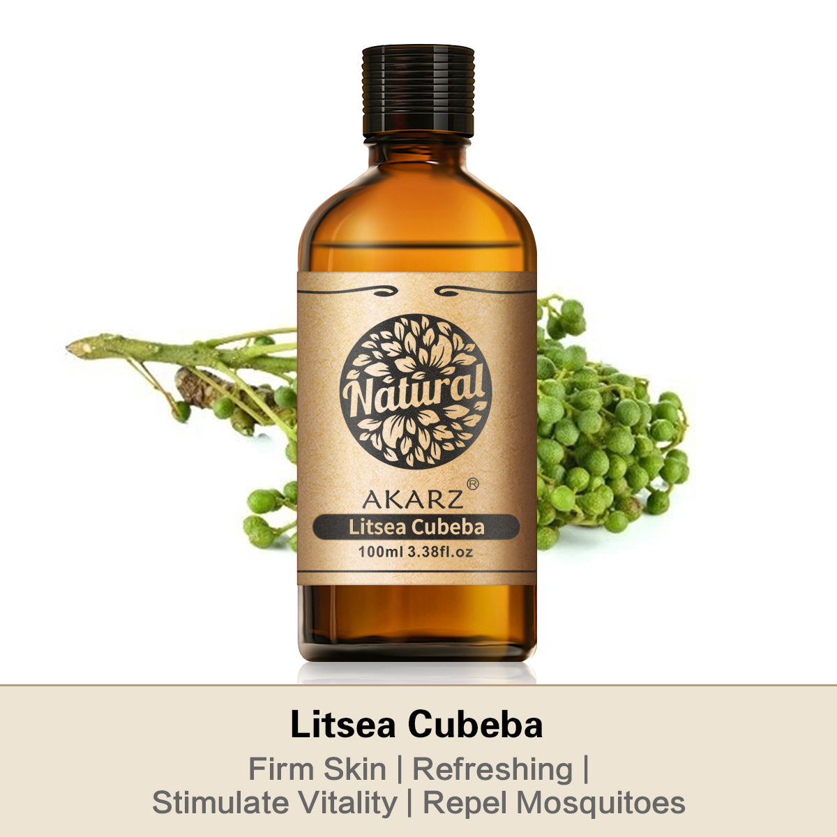 Litsea Cubeba Essential Oil AKARZ Natural And Pure ( 30ML 100ML )