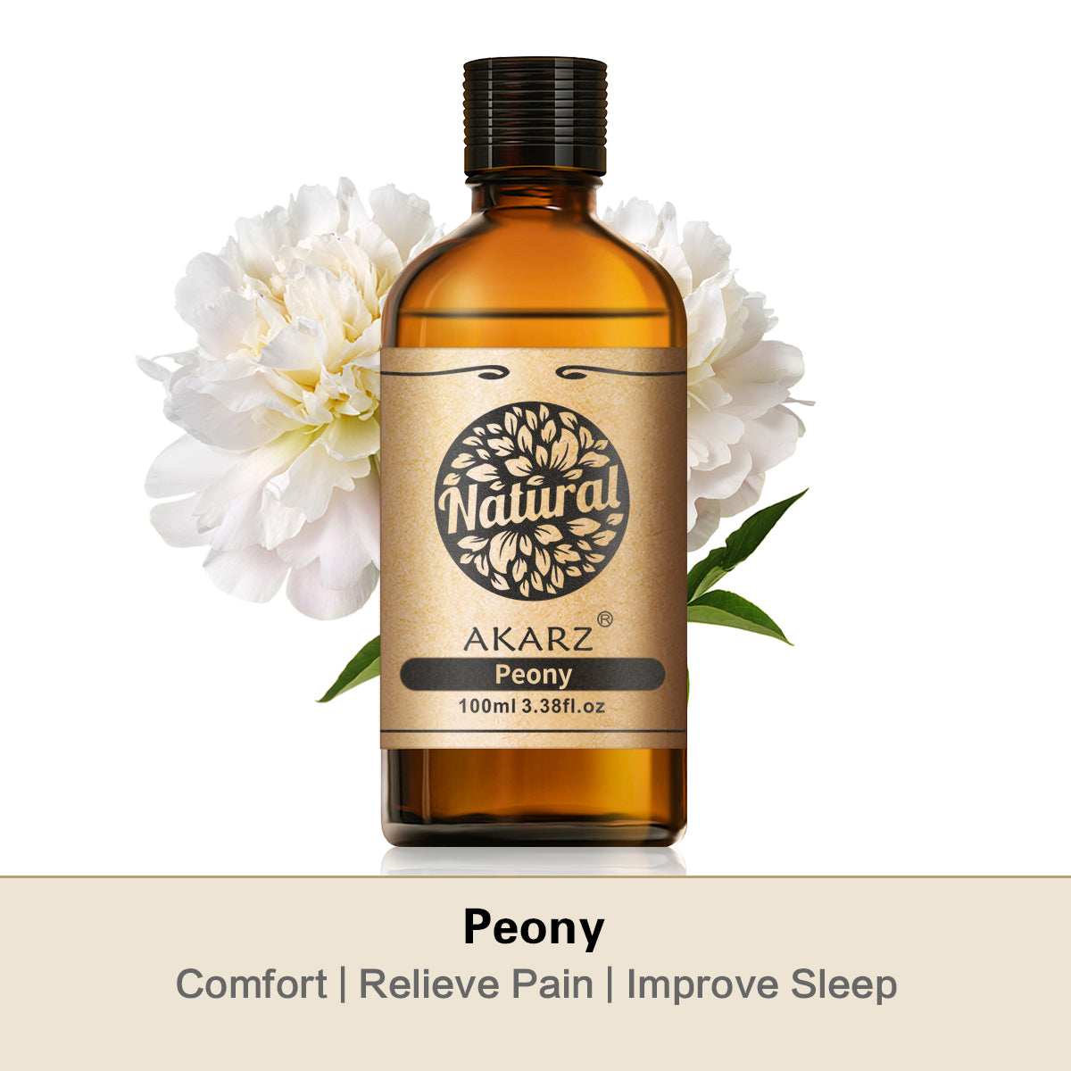 AKARZ Famous brand natural aromatherapy Peony essential oil moisture  retention Skin whitening Purify air antioxidant Peony oil